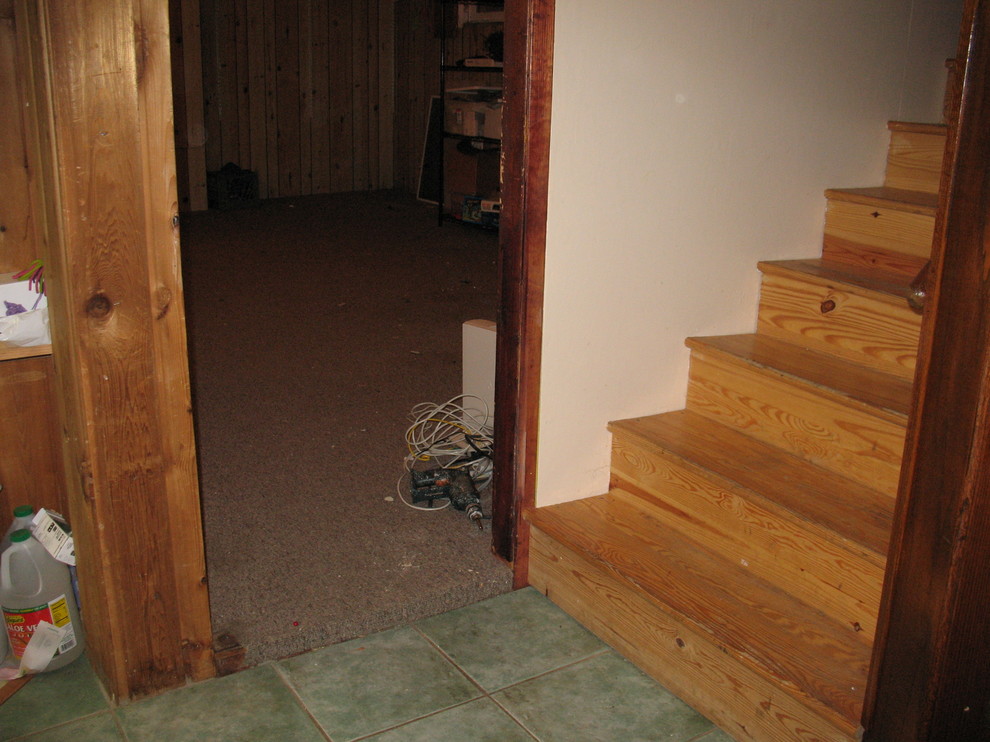 Cozy Home Theater, Basement Family Room - BEFORE